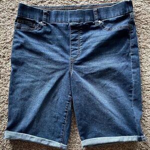 Kim Rogers Tummy Control Pull On Denim Bermuda Shorts 14 Avg